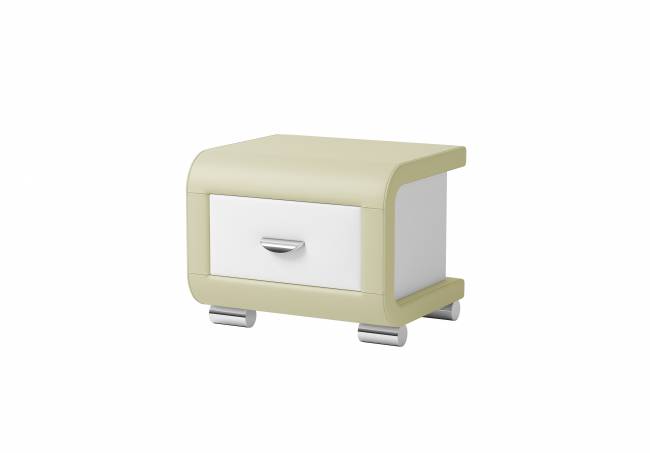 Тумба Orma Soft 3, цвет: Экокожа Кремовый/Белый Тумба Orma Soft 3, цвет: Экокожа Кремовый/Белый