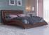 Кровать Атлантико, цвет: Экокожа Коричневая