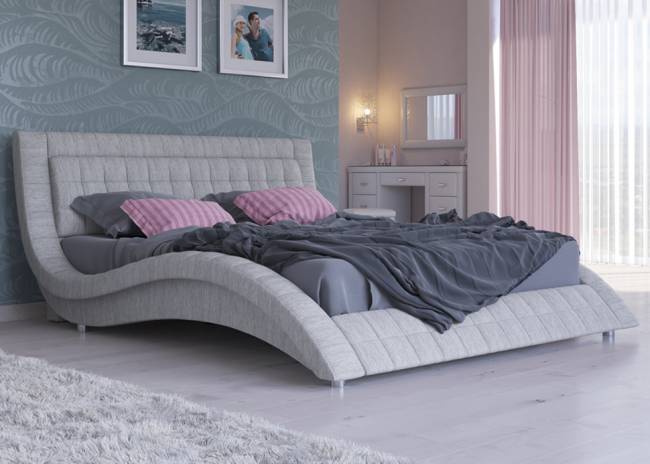 Кровать Атлантико, цвет: Глазко Серый