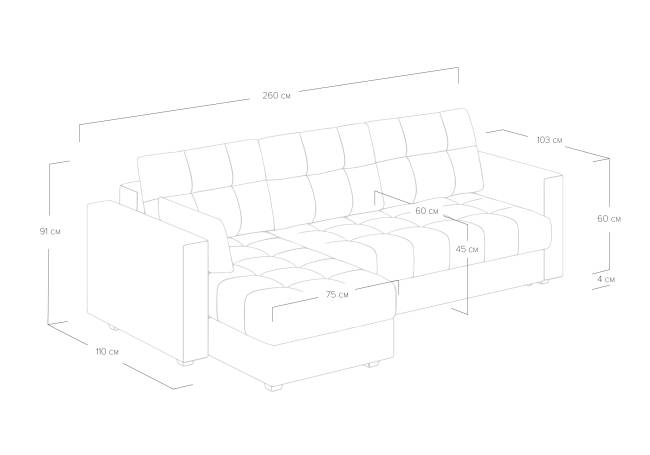 Диван Megapolis угловой