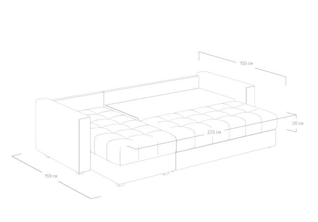 Диван Megapolis угловой