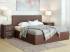 Кровать Alba с п/м, цвет: Экокожа Коричневая