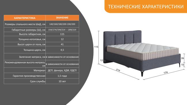 Кровать Monro Кровать Monro