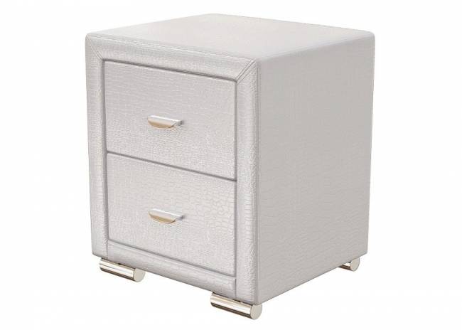 Тумба Orma Soft 2, цвет: Экокожа Кайман белый