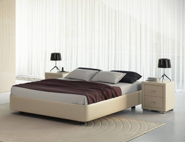 Кровать Rocky Base, цвет: Экокожа Бежевая Кровать Rocky Base, цвет: Экокожа Бежевая