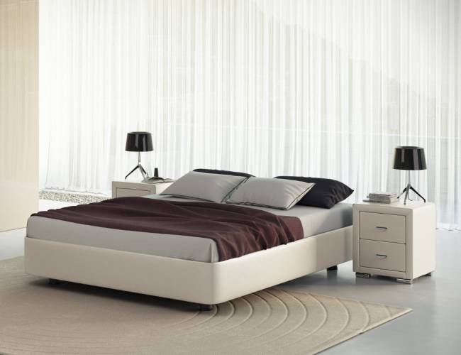 Кровать Rocky Base, цвет: Экокожа Sprinter Pearl Кровать Rocky Base, цвет: Экокожа Sprinter Pearl