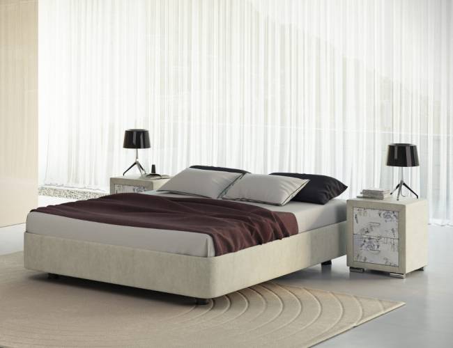 Кровать Rocky Base, цвет: Велюр Лофти Лен ткань Кровать Rocky Base, цвет: Велюр Лофти Лен ткань