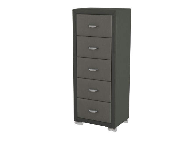 Комод Orma Soft 2 (5 ящиков), цвет: Серый/Темно-серый