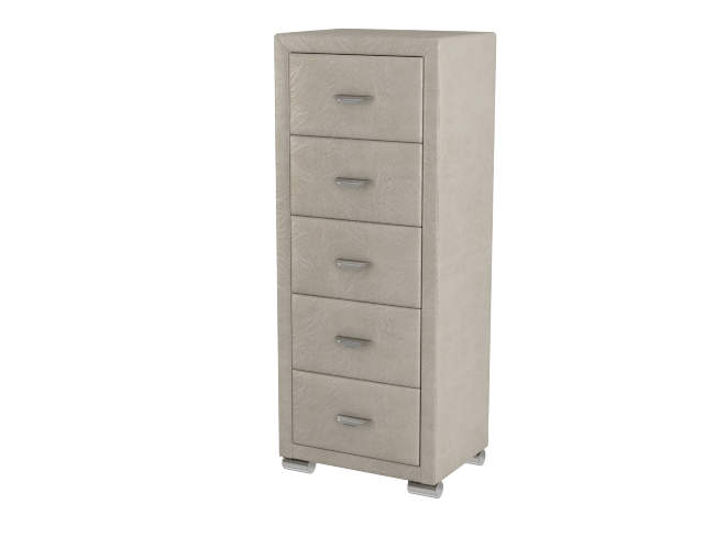 Комод Orma Soft 2 (5 ящиков), цвет: Экокожа Жемчуг