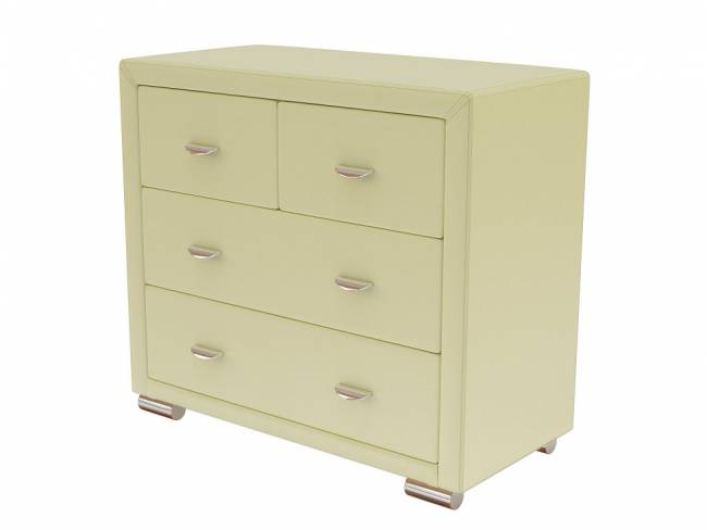 Комод Orma Soft 2 (4 ящика), цвет: Экокожа Кремовая Комод Orma Soft 2 (4 ящика), цвет: Экокожа Кремовая