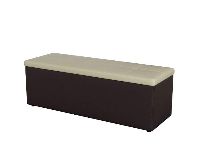 Двухместный пуф Orma soft 2, цвет: Экокожа Коричневый/Кремовый Двухместный пуф Orma soft 2, цвет: Экокожа Коричневый/Кремовый