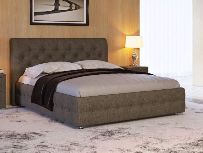 Кровать Life 4 Box, цвет: Рогожка Коричневая