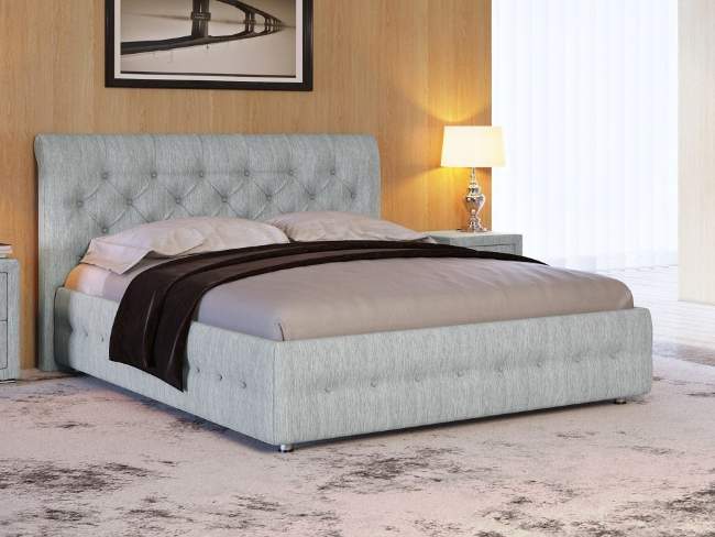 Кровать Life 4 Box, цвет: Рогожка Серая