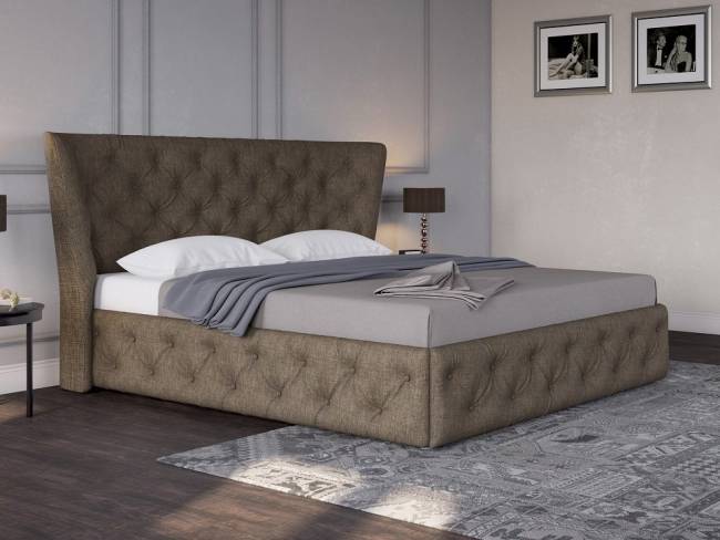 Кровать Life 5 Box, цвет: Рогожка Коричневая Кровать Life 5 Box, цвет: Рогожка Коричневая