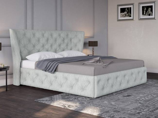 Кровать Life 5 Box, цвет: Рогожка Серая Кровать Life 5 Box, цвет: Рогожка Серая