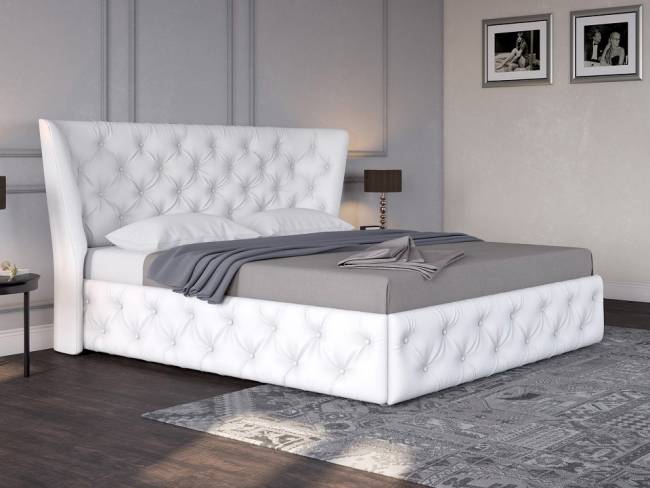 Кровать Life 5 Box, цвет: Экокожа Белая Кровать Life 5 Box, цвет: Экокожа Белая