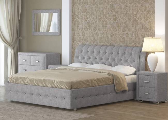 Кровать Como 4, цвет: Глазго Серый Кровать Como 4, цвет: Глазго Серый