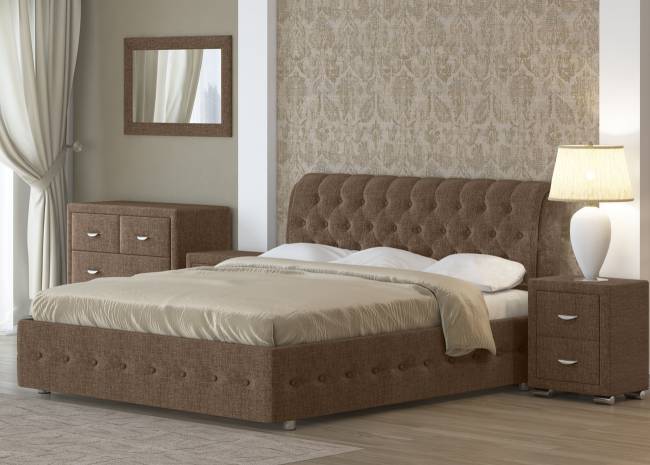 Кровать Como 4, цвет: Глазго Коричневый Кровать Como 4, цвет: Глазго Коричневый