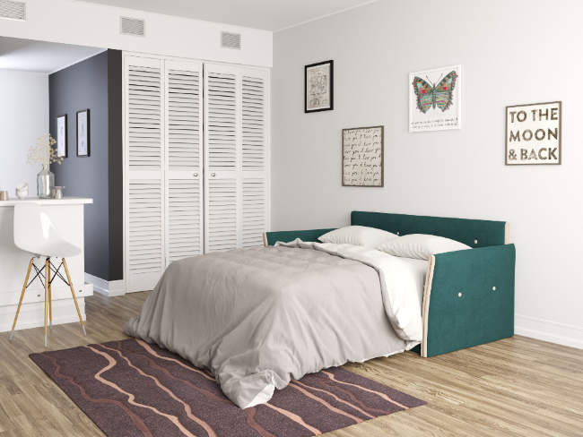 Диван Synergy Compact, цвет: ткань-велюр Forest 560 Диван Synergy Compact, цвет: ткань-велюр Forest 560