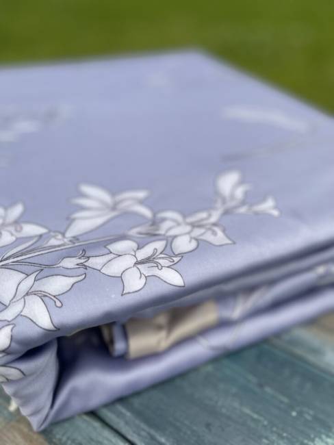 Комплект постельного белья из тенселя Голубой Комплект постельного белья из тенселя Голубой