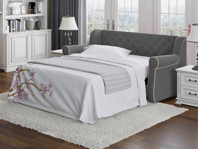 Диван Synergy Grace, цвет серый ткань велюр Forest 17 Диван Synergy Grace, цвет серый ткань велюр Forest 17