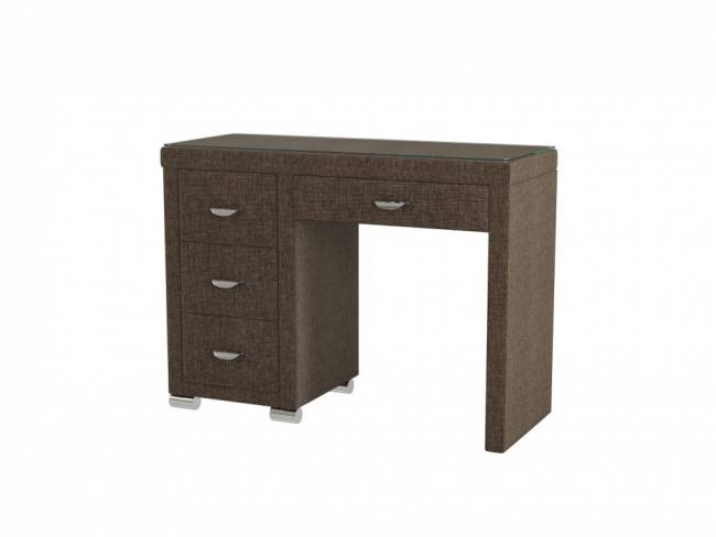 Туалетный стол OrmaSoft-2 (4 ящика) левый, цвет: Глазго Коричневый Туалетный стол OrmaSoft-2 (4 ящика) левый, цвет: Глазго Коричневый